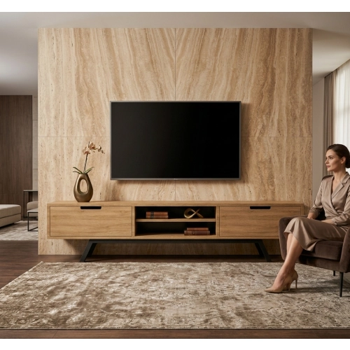 Szafka RTV-29 Drewno Lite Dąb Loft Lakier Rozmiary od 100 cm do 200 cm PREMIUM